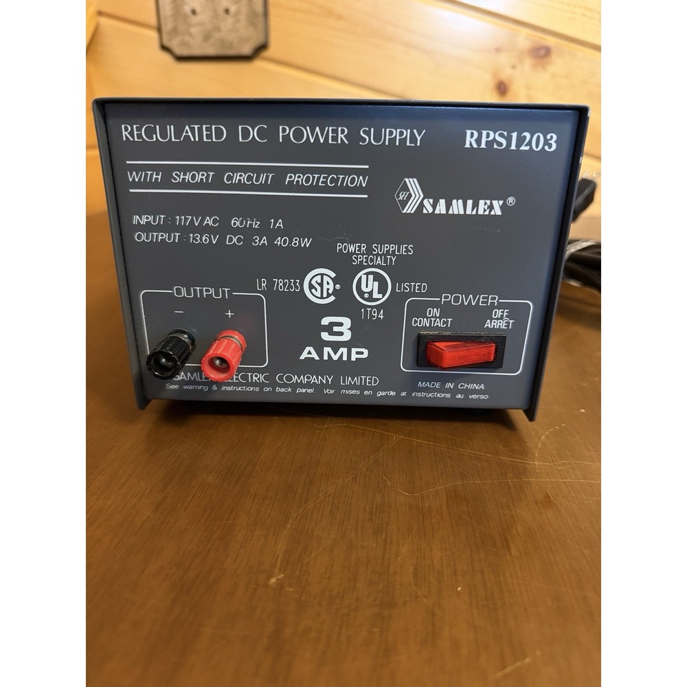 Samlex America RPS1203 - 3A Regulated Linear - DC 12V Power Supply - 3-5AMP